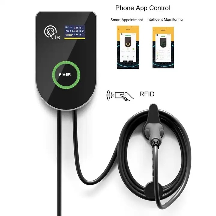 32A EV Charging Station OCPP 1.6 Smart Wallbox 22KW With Wifi 4G Communication