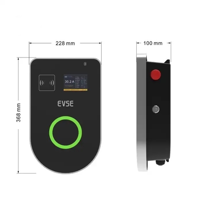 32A EV Charging Station OCPP 1.6 Smart Wallbox 22KW With Wifi 4G Communication