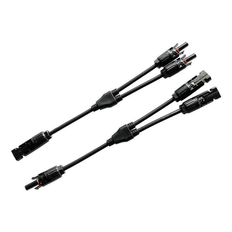 30cm Solar Y Branch Connectors 2 To 1 IP68 Solar Panel Cable Connector 100g
