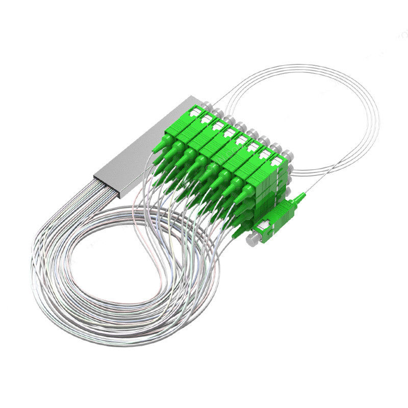 PSM 1X16 Fiber Optic PLC Splitter 0.9mm Optical Steel Tube Mini Type