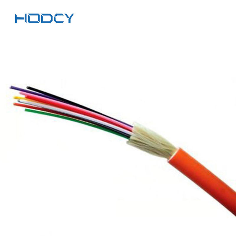 OM2 Multimode Indoor Fiber Optic Cable GJFJV Tight Buffered With LSZH PVC Jacket