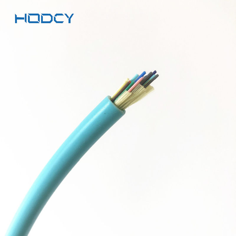 0.9mm Indoor Fiber Optic Cable / OM4 OM3 Multimode Fiber Cable Aqua Color