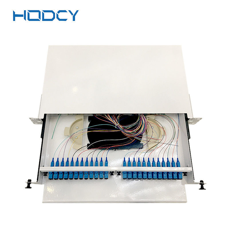 Wall Mounted Fiber Optic Patch Panel 48 cores SMC For Outdoor Telecom Cabinet
