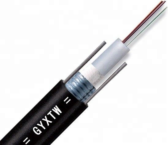2-24 Core GYXTW Armored Multimode Fiber Optic Cable Double Parallel FRP
