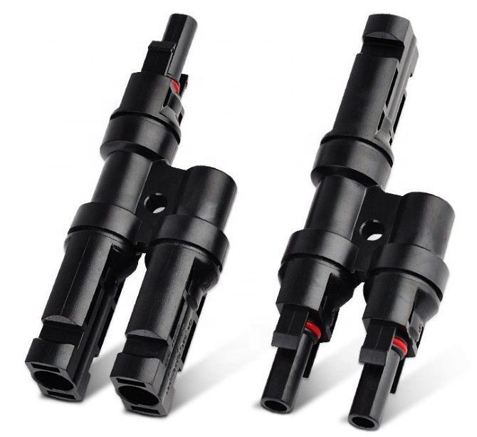 MC4T3 MC4Y Solar PV Connector / Renewable Energy Connector 25g T type 2 to 1