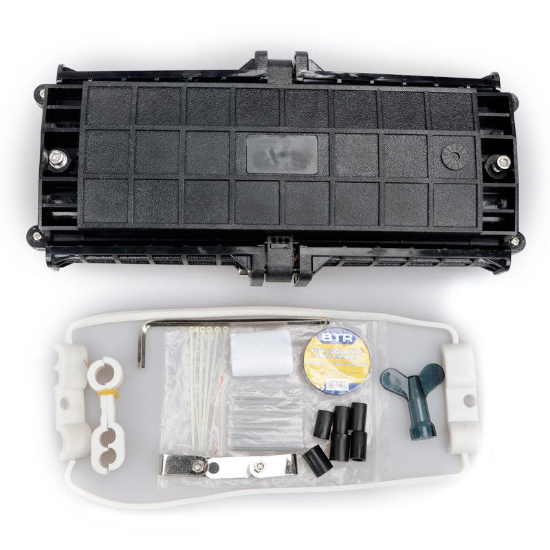 IP68 FTTH Horizontal Fiber Optic Joint Closure 48 96 Cores 2 Inlet 2 Outlet