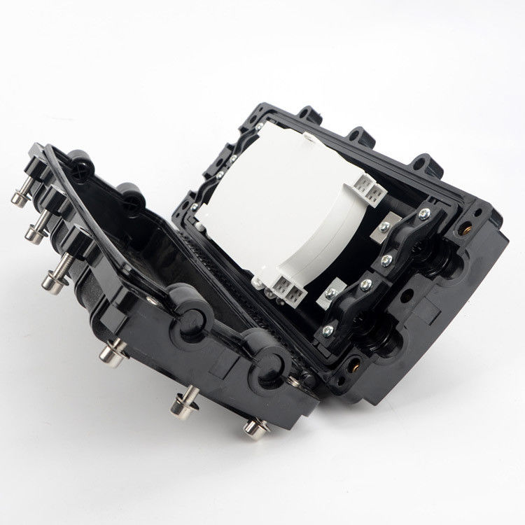 3 In 3 Out Inline 48 Cores Fiber Splice Tray Enclosure , Horizontal Fiber Optic Joint Box 1.5kg
