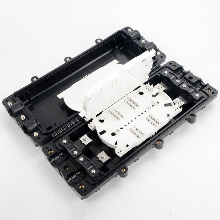 3 In 3 Out Inline 48 Cores Fiber Splice Tray Enclosure , Horizontal Fiber Optic Joint Box 1.5kg