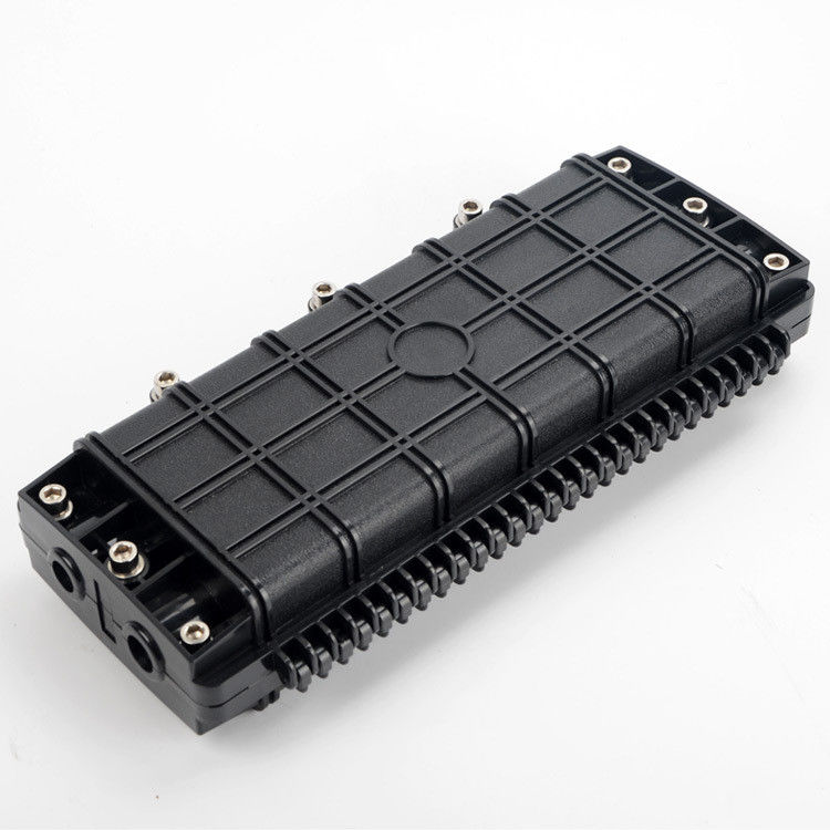 3 In 3 Out Inline 48 Cores Fiber Splice Tray Enclosure , Horizontal Fiber Optic Joint Box 1.5kg