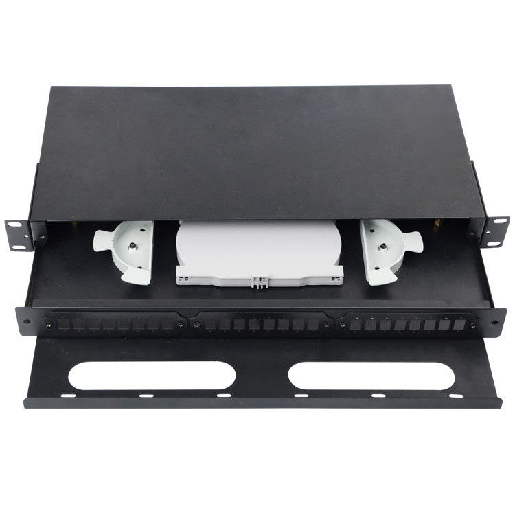 19'' 1U ODF 24 Port SC Fiber Patch Panel Distribution Box SMC IP55