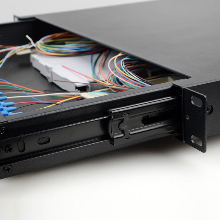 FTTH Fiber Optic Patch Panel ODF 48 Port 19 Inch Slide Rail Rack Mount Drawer