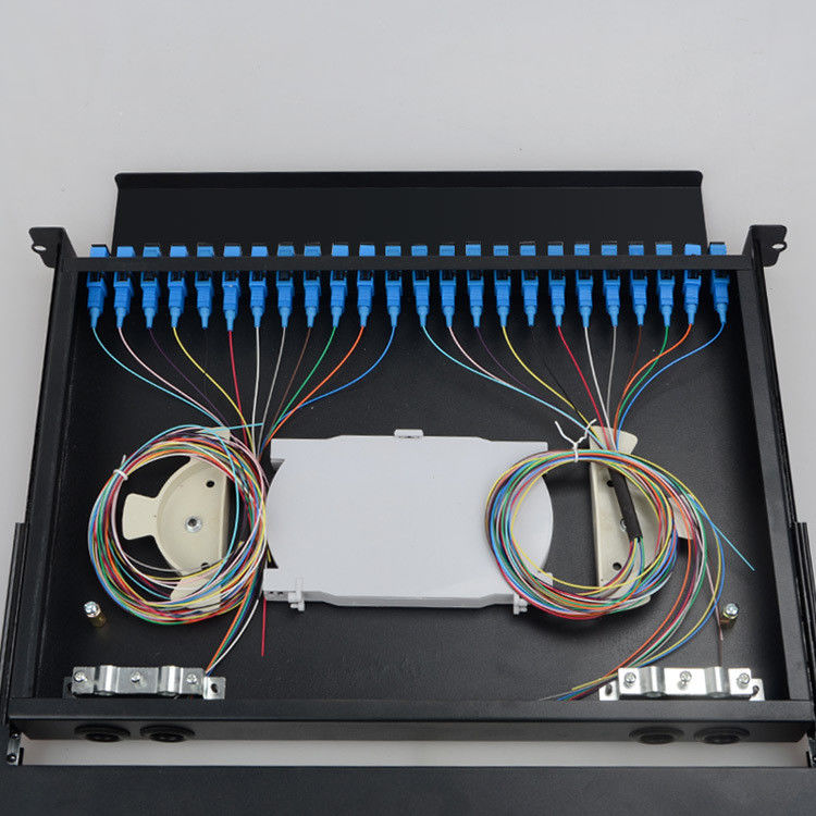 FTTH Fiber Optic Patch Panel ODF 48 Port 19 Inch Slide Rail Rack Mount Drawer