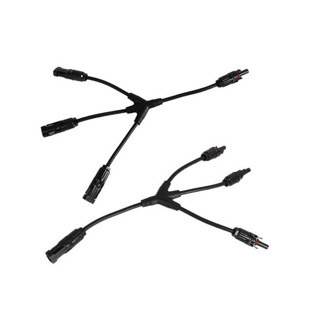 IP68 Adaptor Cable Connector 2 Branch MC4 Y Type 3 Way Solar Panel Wire Cable