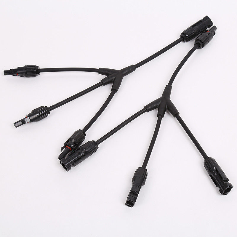 IP68 Adaptor Cable Connector 2 Branch MC4 Y Type 3 Way Solar Panel Wire Cable