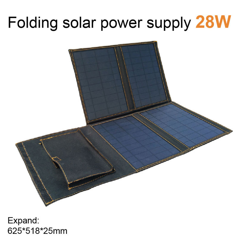 Camping 28W 24W Small Portable Waterproof Folding Solar Panel 5V Outdoor Charging