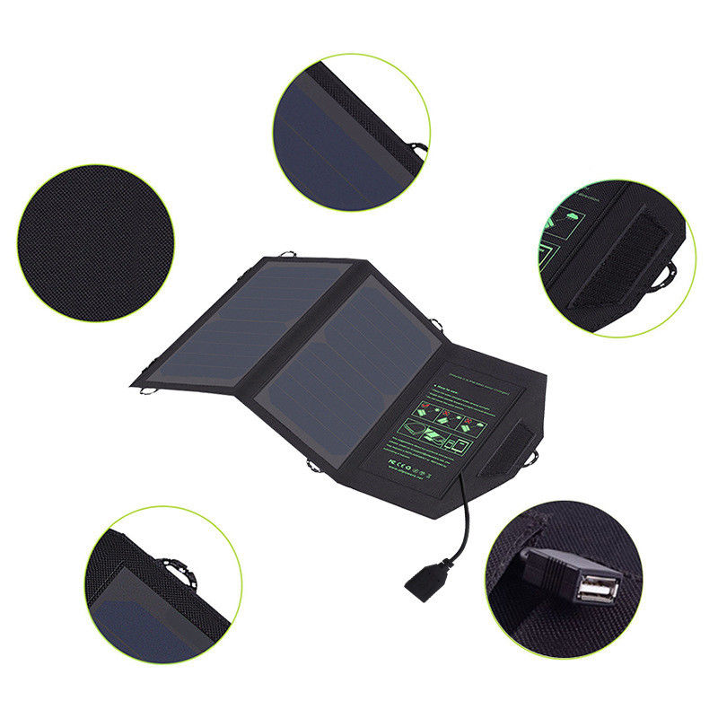 Outdoor Folding Solar PV Panel Mobile Phone Charger Portable 5V 10W 300g