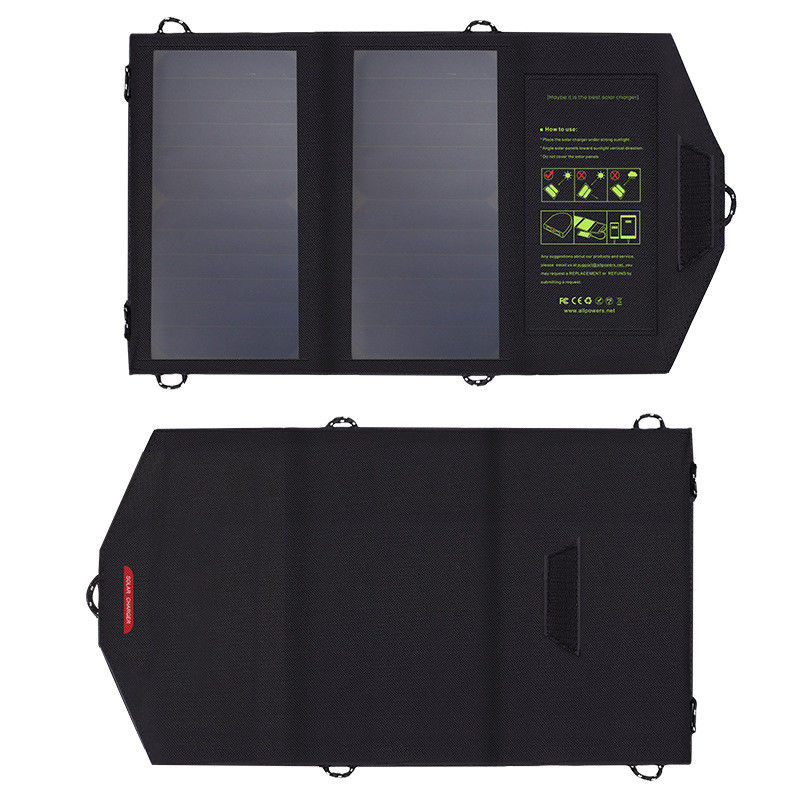 Outdoor Folding Solar PV Panel Mobile Phone Charger Portable 5V 10W 300g