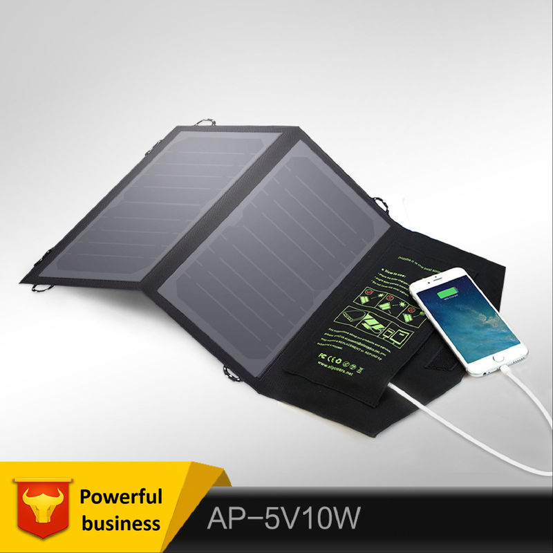 Outdoor Folding Solar PV Panel Mobile Phone Charger Portable 5V 10W 300g