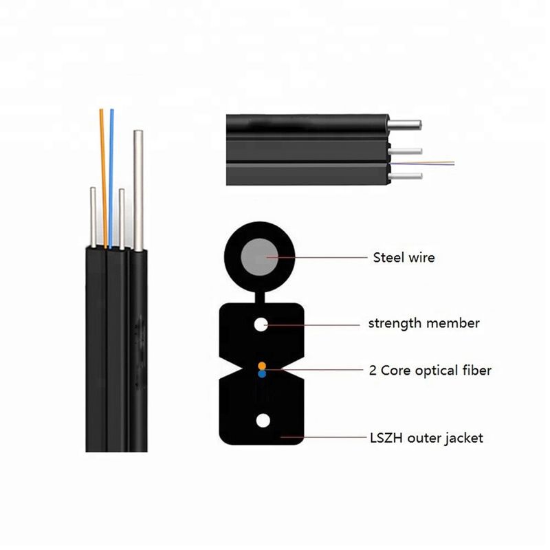 GJYXFCH G657A SM Fiber Optic Cable 1 Core FRP Strength Member 1200N
