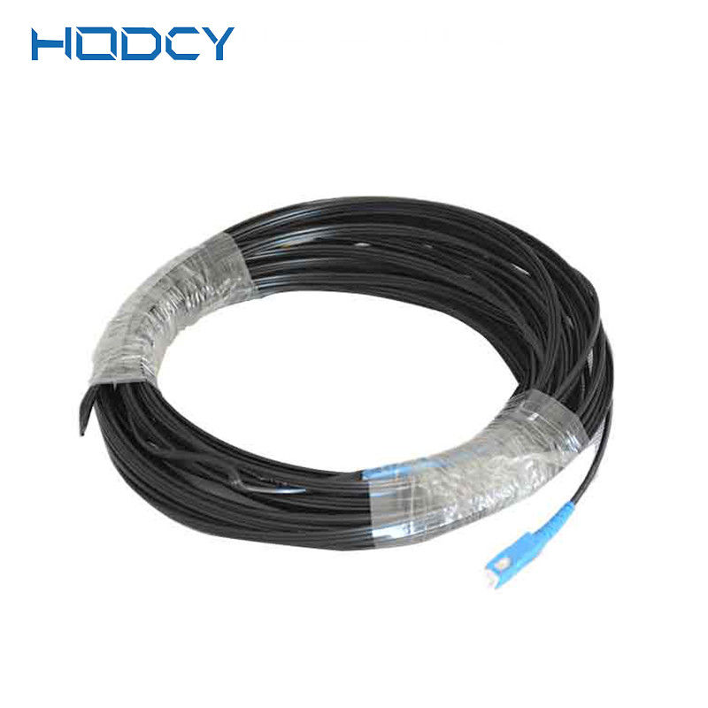 Outdoor 1 2 Core FTTH Drop Cable G657A1 1 Fiber With Connector