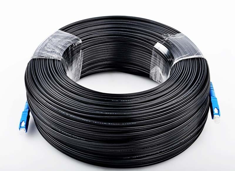 SC UPC FTTH Drop Fiber Optic Cable Patch Cord Self Supporting G657A2