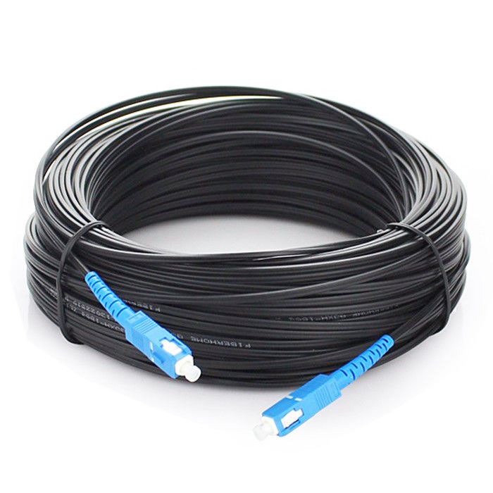 SC UPC FTTH Drop Fiber Optic Cable Patch Cord Self Supporting G657A2