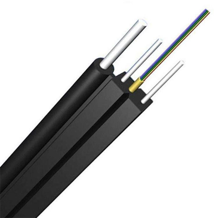 Outdoor FTTH Drop Fiber Optic Cable 2km G657A1 LSZH Flat Type Single Mode