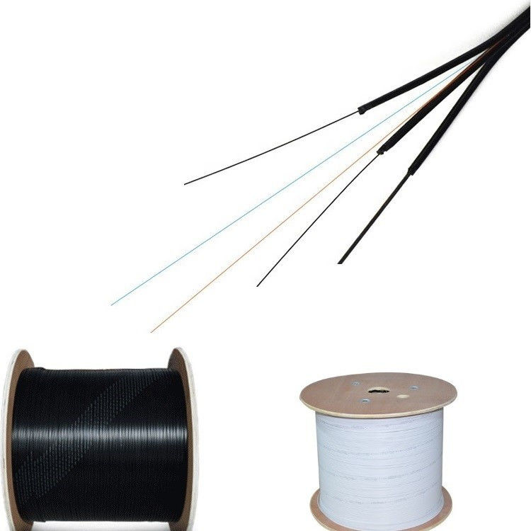 Outdoor FTTH Drop Fiber Optic Cable 2km G657A1 LSZH Flat Type Single Mode