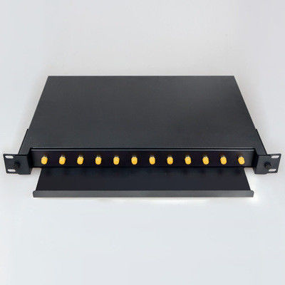 12-24 Core Fiber Optic Patch Panel SC FC ST LC Rack Mount Fiber Termination Box