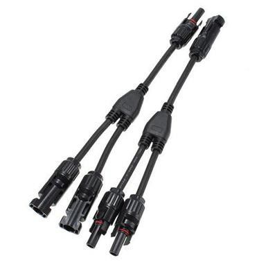 Male Female Solar PV Connector / IP67 MC4 2 To 1 Connector UL Approved