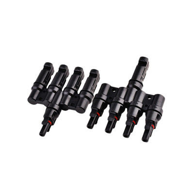 Waterproof Solar PV Connector T Type 3 To 1 T Branch TUV Certified
