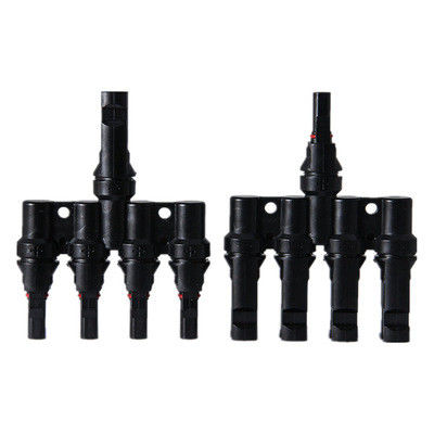 Male And Female Cable Connector 30A 1000V MC4 T Branch Solar Panel Connector