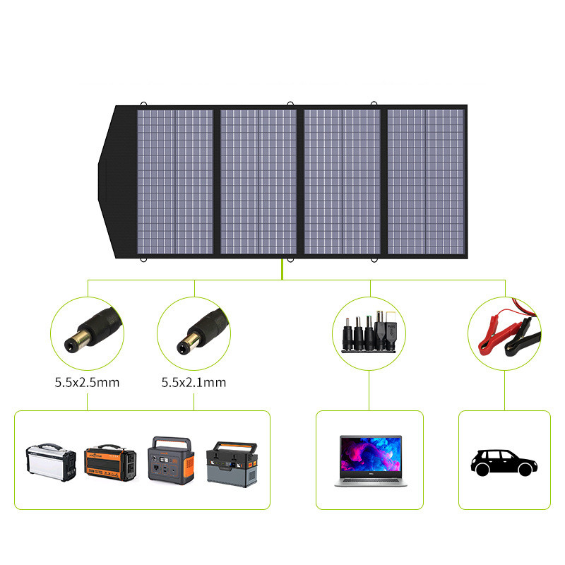 18VDC Solar Energy System Portable Foldable Solar Panel 4 Folds WIth 200W Solar Power Battery