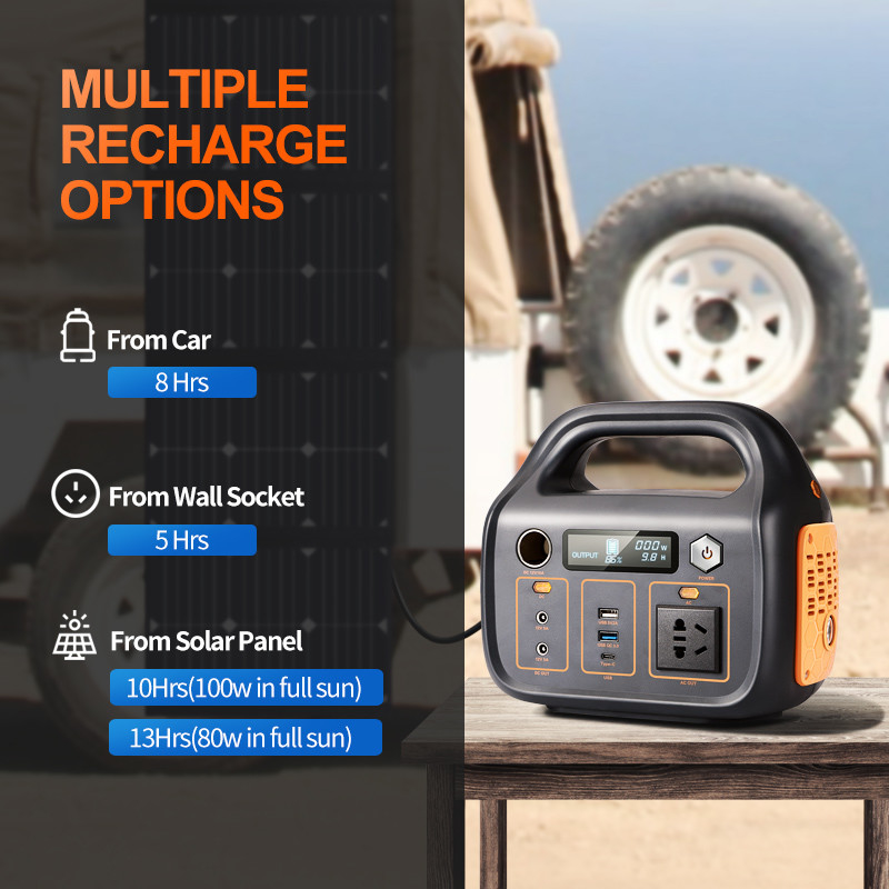 500Wh Portable Outdoor Solar Generator With Mobile Lithium Battery 110V AC Outlet