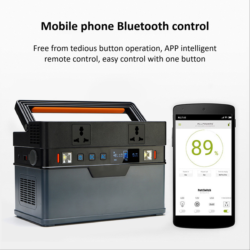 500Wh Portable Power Station Solar Mobile Lithium Battery Pack For Outdoor RV Camping