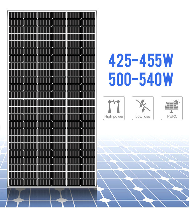 Bifacial Mono Solar Panel PV Module 400W 500W 550W 156mm*156mm Cell