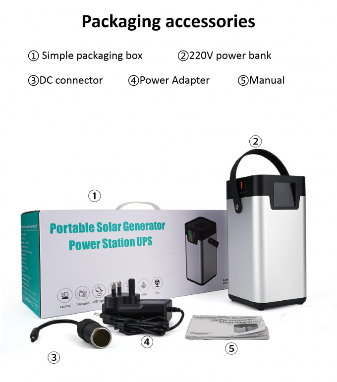 54000mah Lithium Portable Power Station 200W 220V Commercial Solar Generator 3